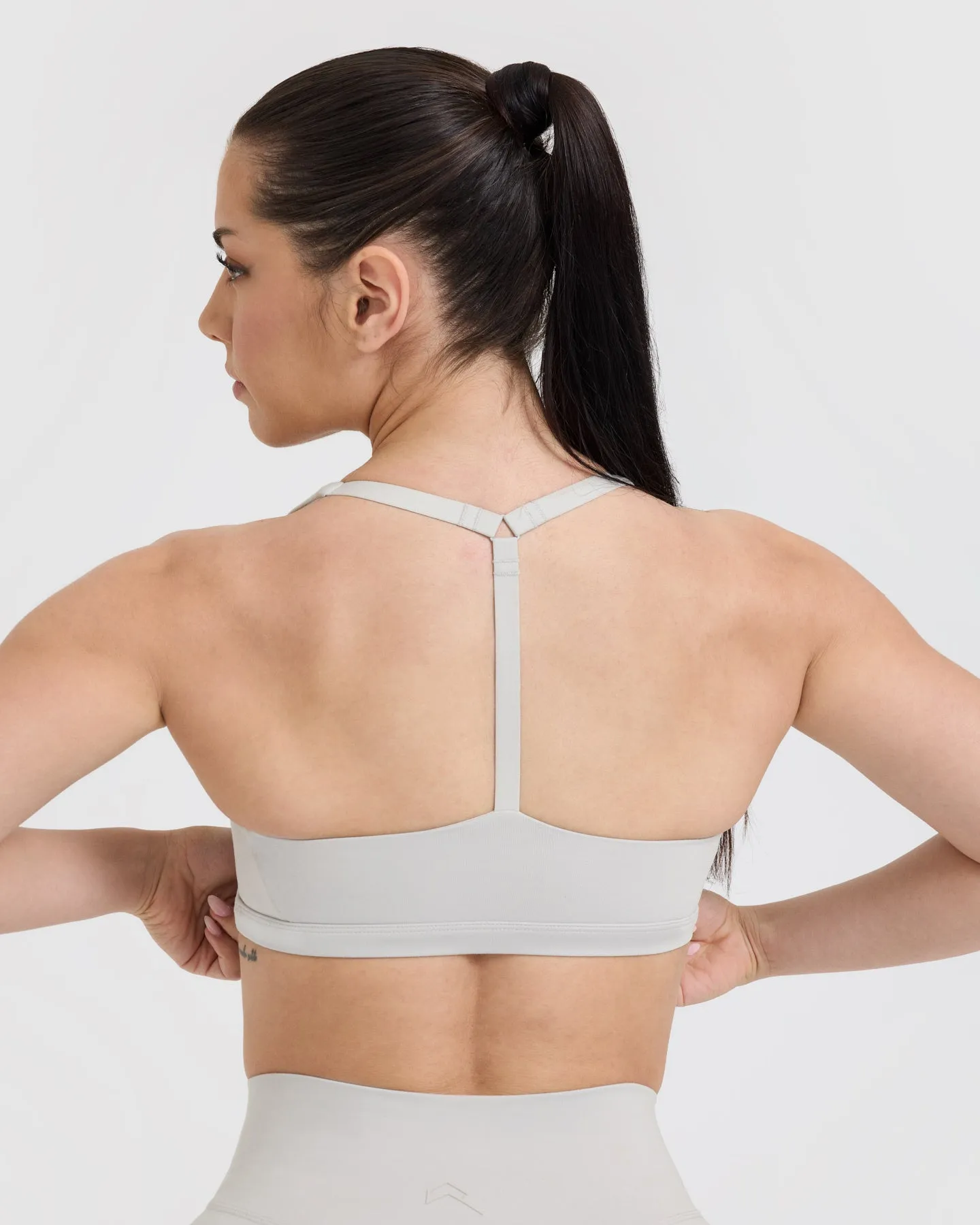 Light Grey Timeless Square Neck Sports Bra