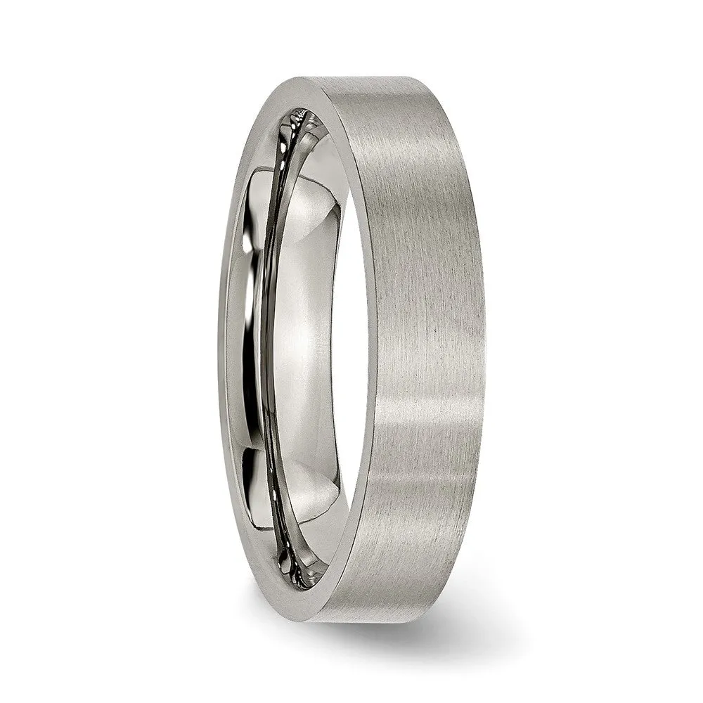 Brushed Flat Titanium Comfort Band