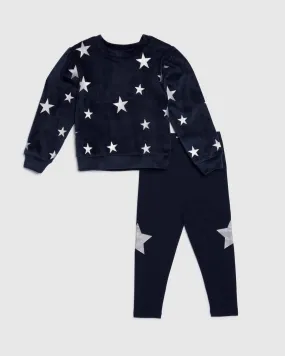 Toddler Girl Velour Star Sweatshirt Set