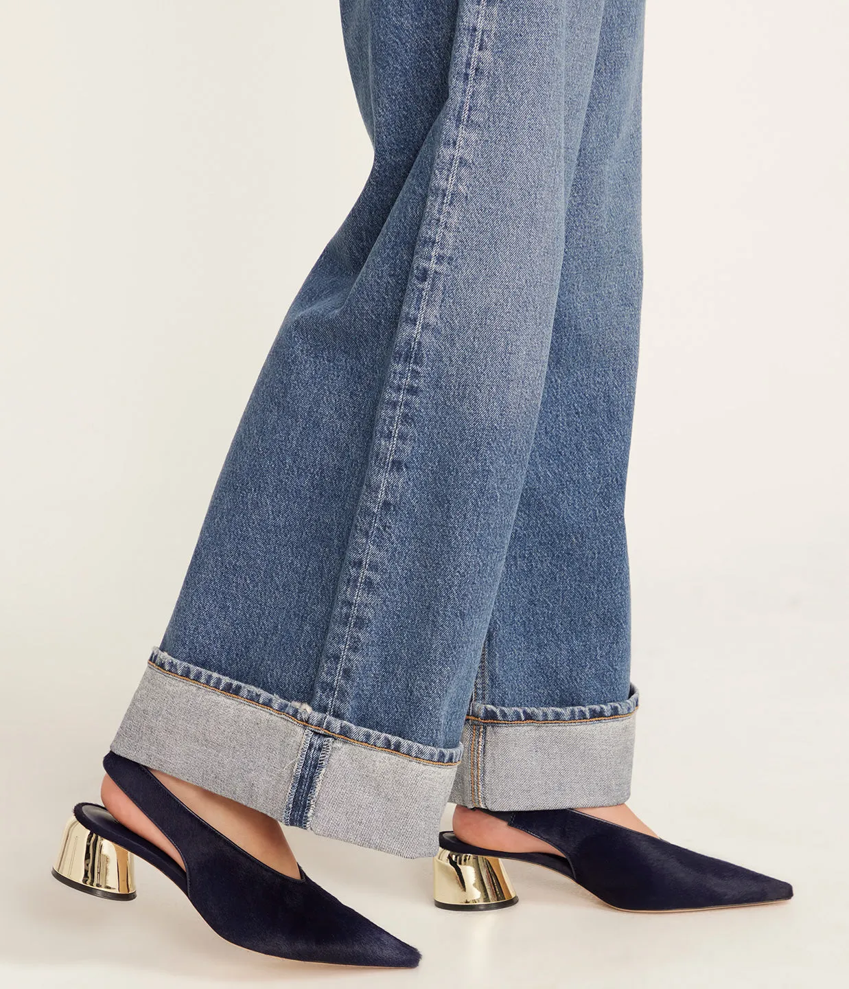 Toro Slingback Heel in Navy