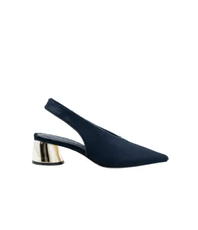 Toro Slingback Heel in Navy