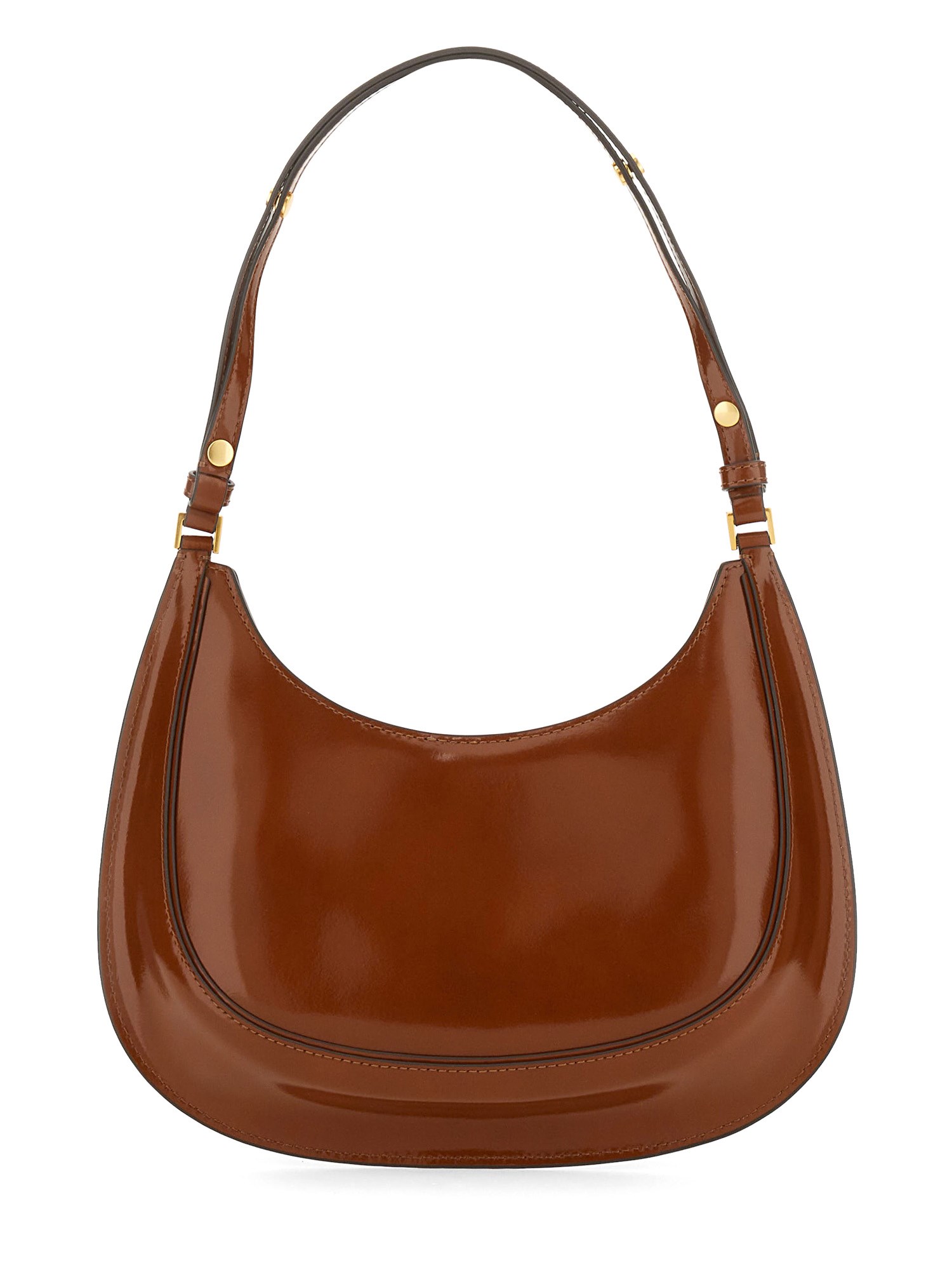 Tory Burch Brushed Leather Crescent Bag from the Robinson collection