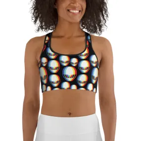 Trippy Alien Sports Bra