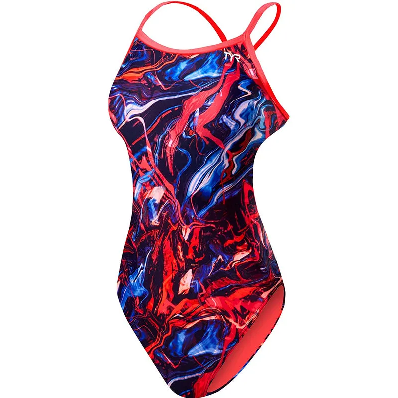 TYR - Penello Diamondfit Ladies Swimsuit - Red/White/Blue