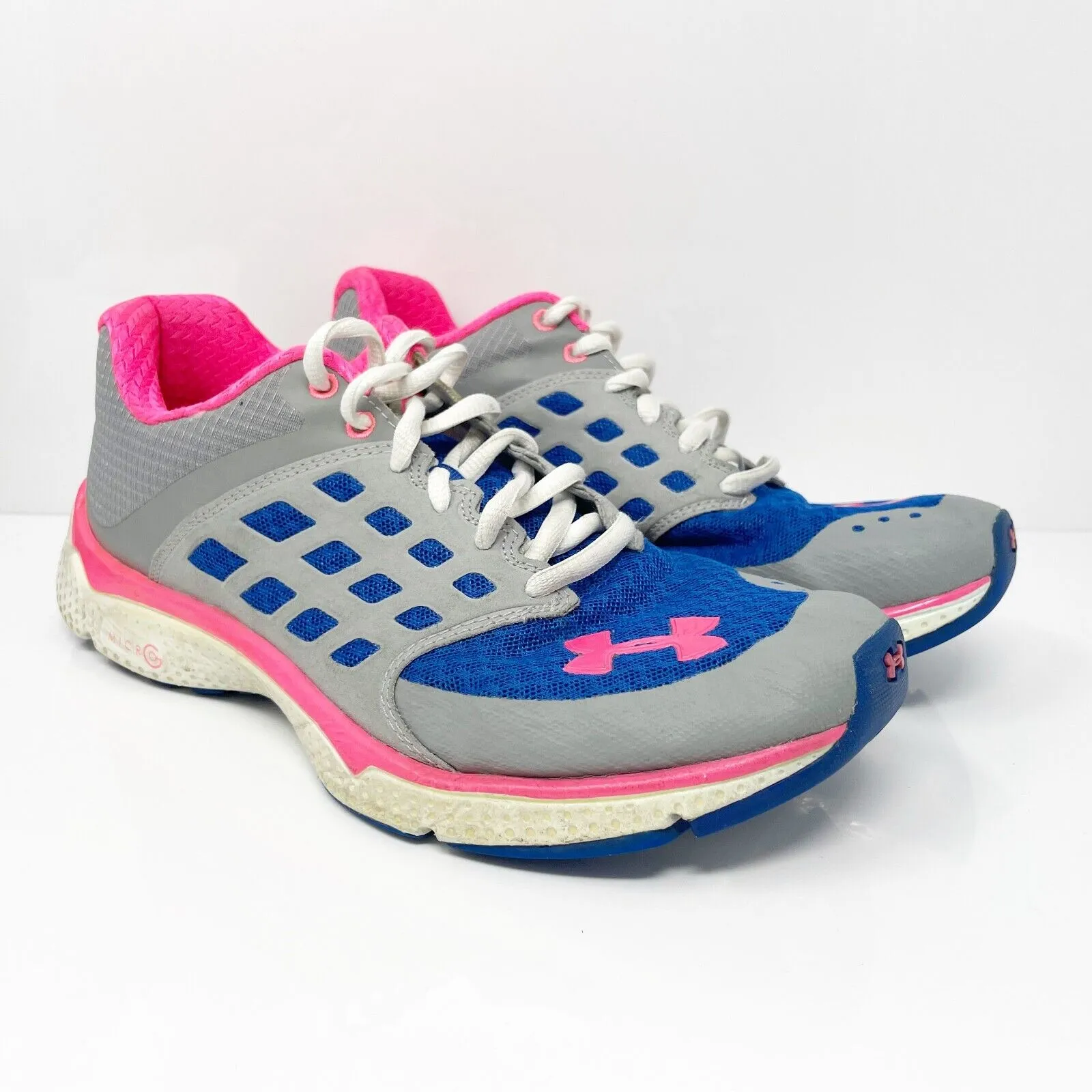 Under Armour Womens Micro G 1240592-035 Blue Running Shoes Sneakers Size 8