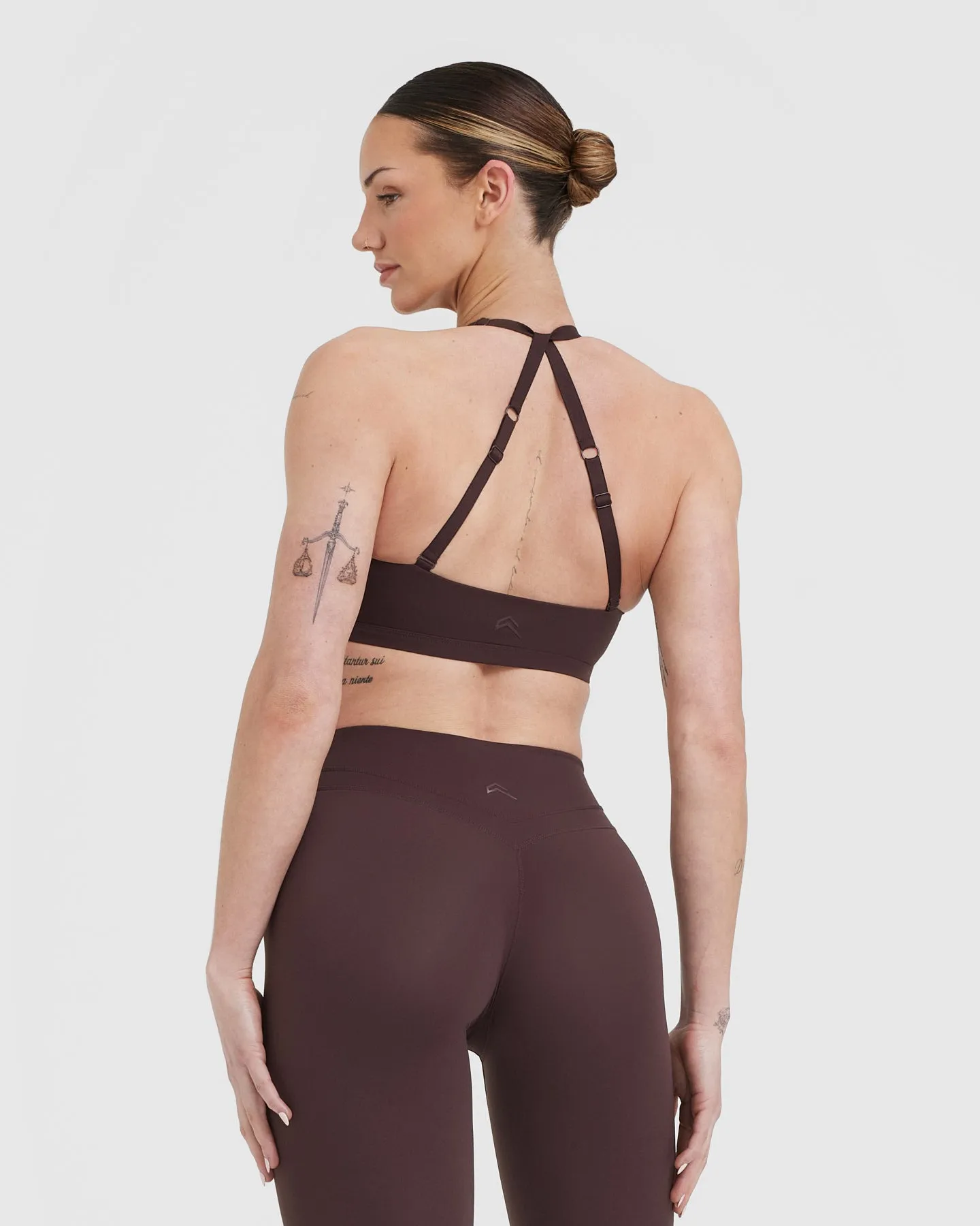 Plum Brown Unified Twist Sports Bra