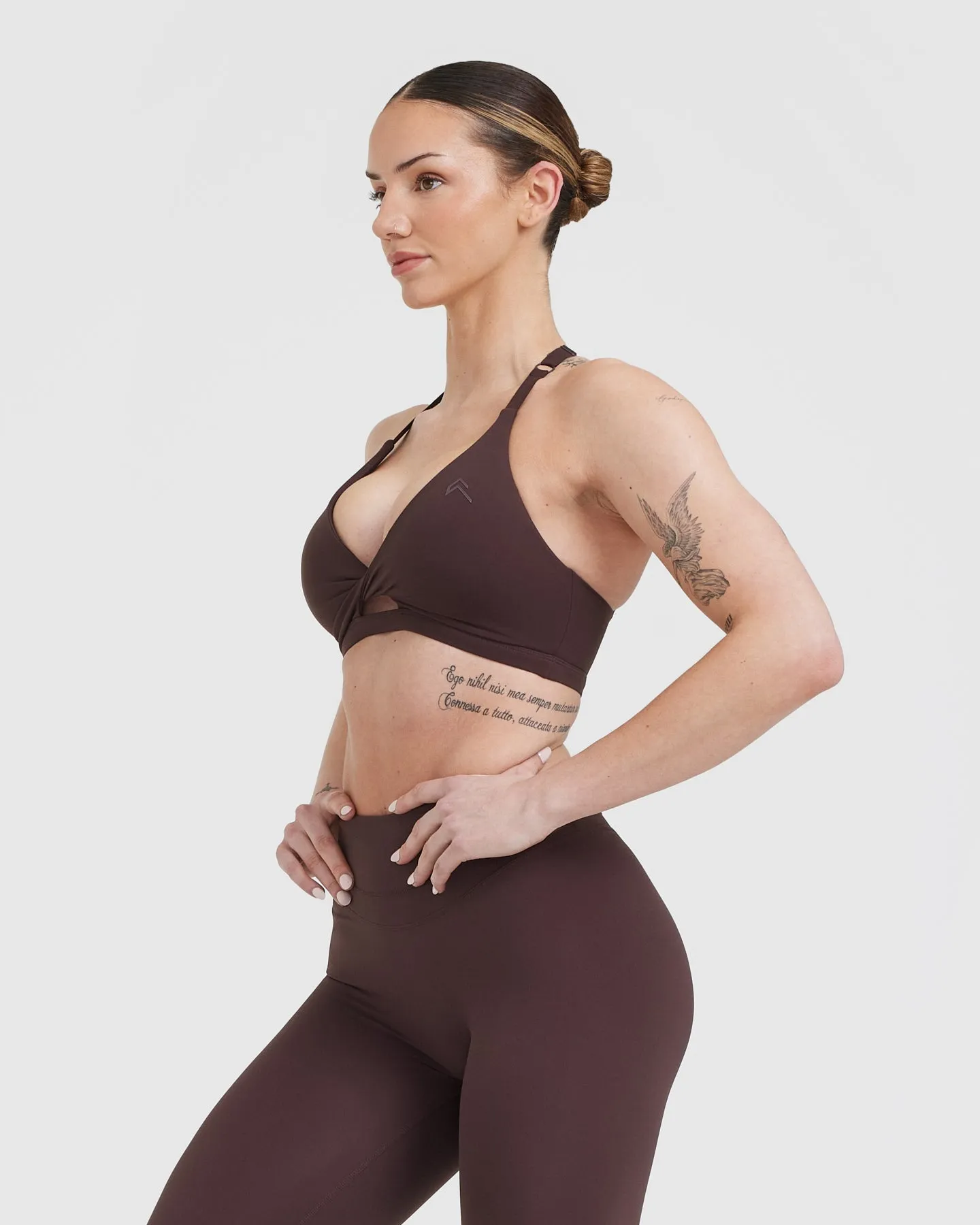 Plum Brown Unified Twist Sports Bra