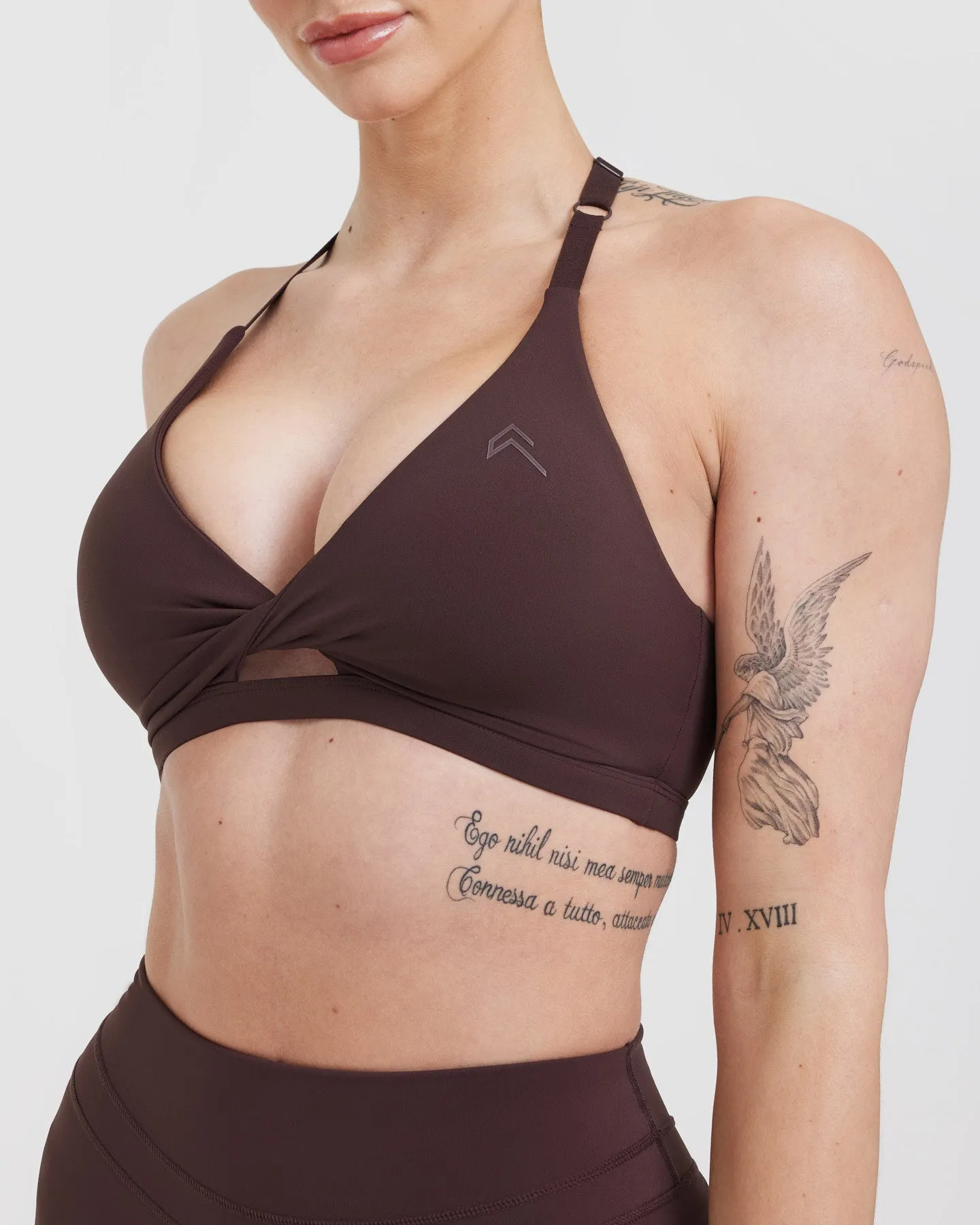 Plum Brown Unified Twist Sports Bra