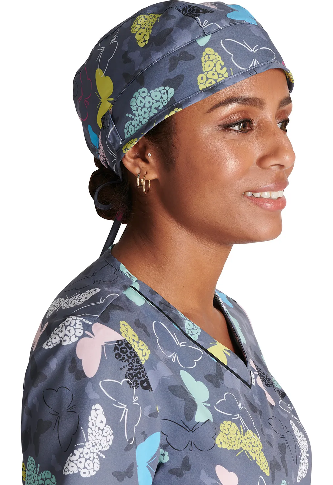 Gender-Neutral Wing Print Scrub Hat,