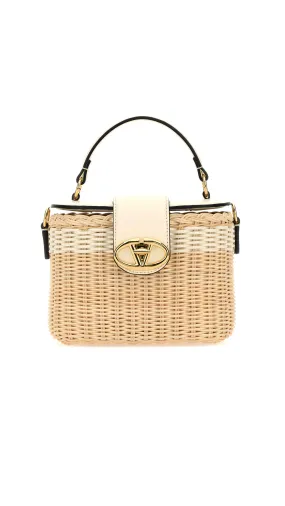 Raffia Valentino VLogo Makeup Case Bag