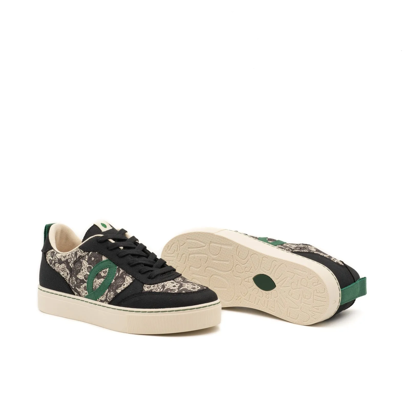 Vegan sneaker Black / Mexican kittens SON017