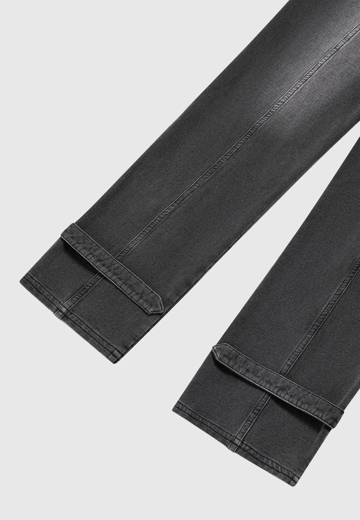 Washed Denim Jersey Joggers - Washed Black