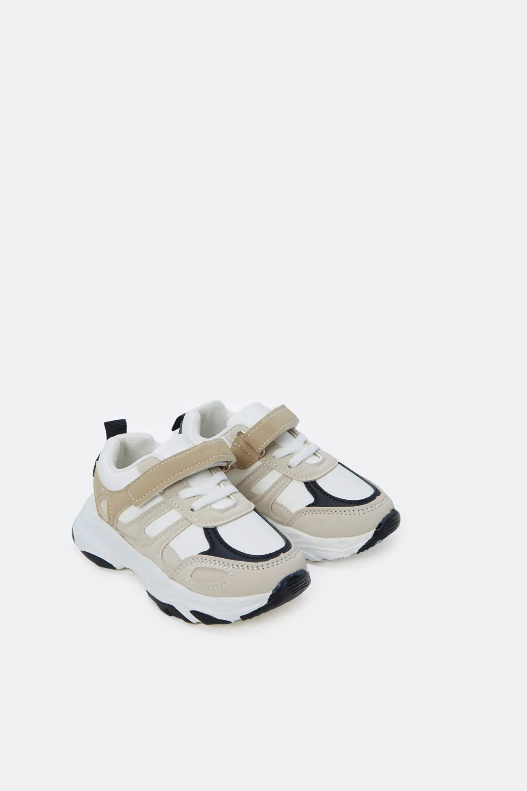 White Color Block Trainer