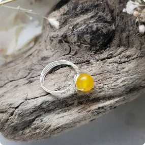 Wire Wrapped Citrine Ring by Island Girl Art