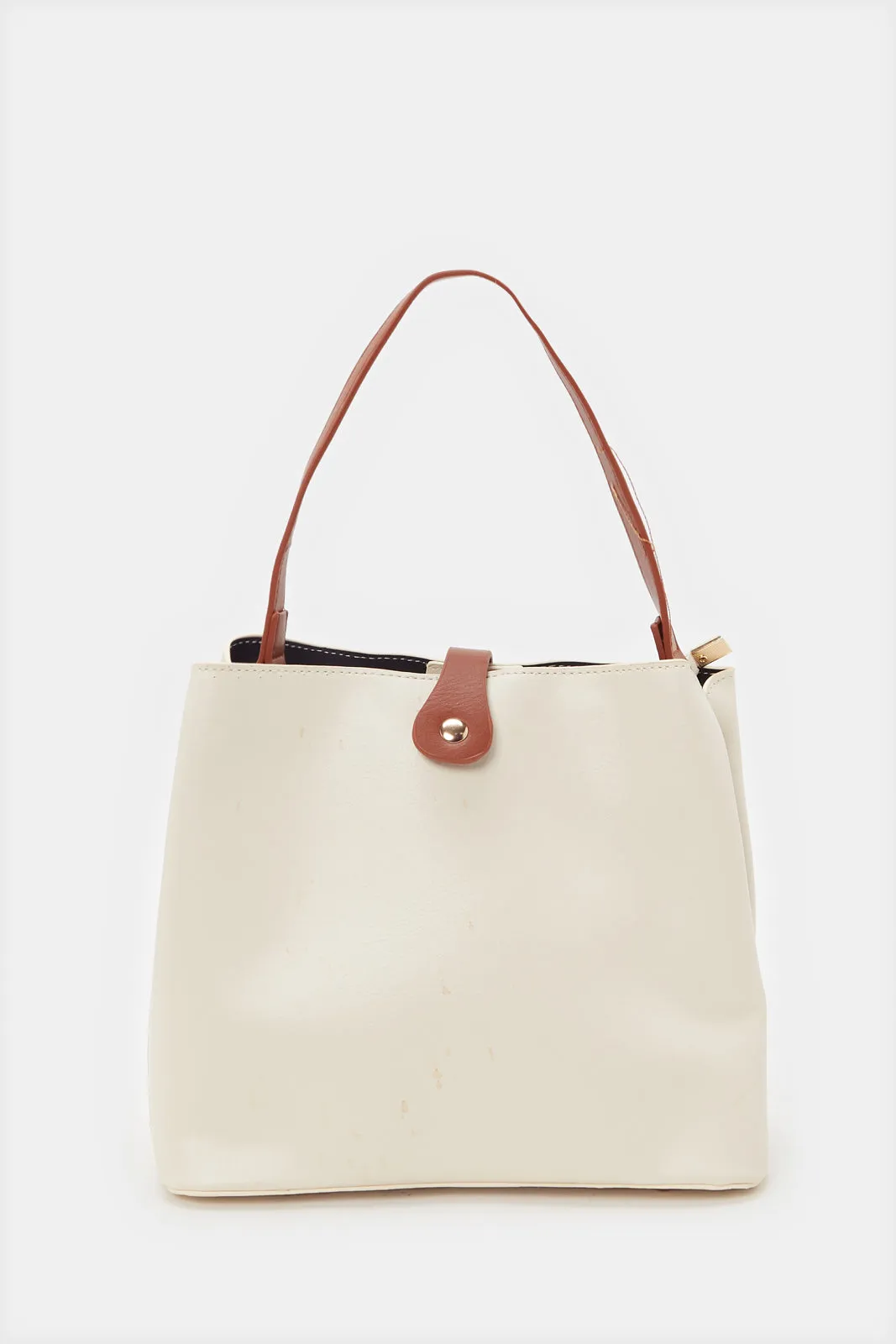 Women Beige Bucket Bag