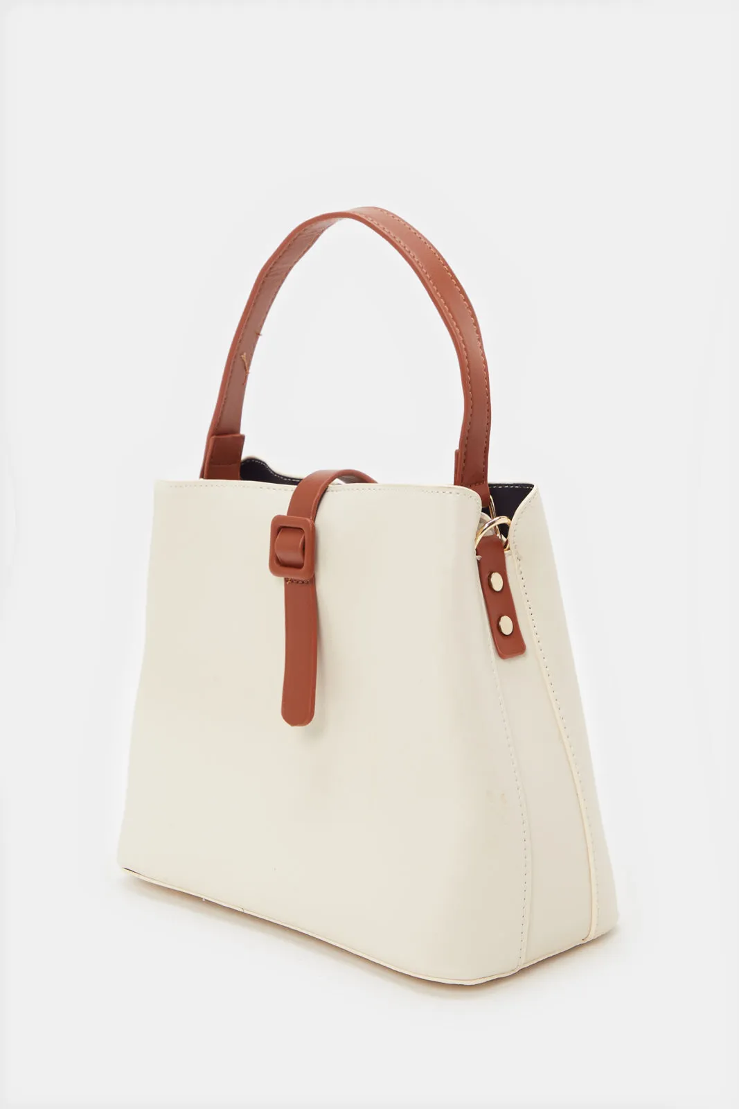 Women Beige Bucket Bag