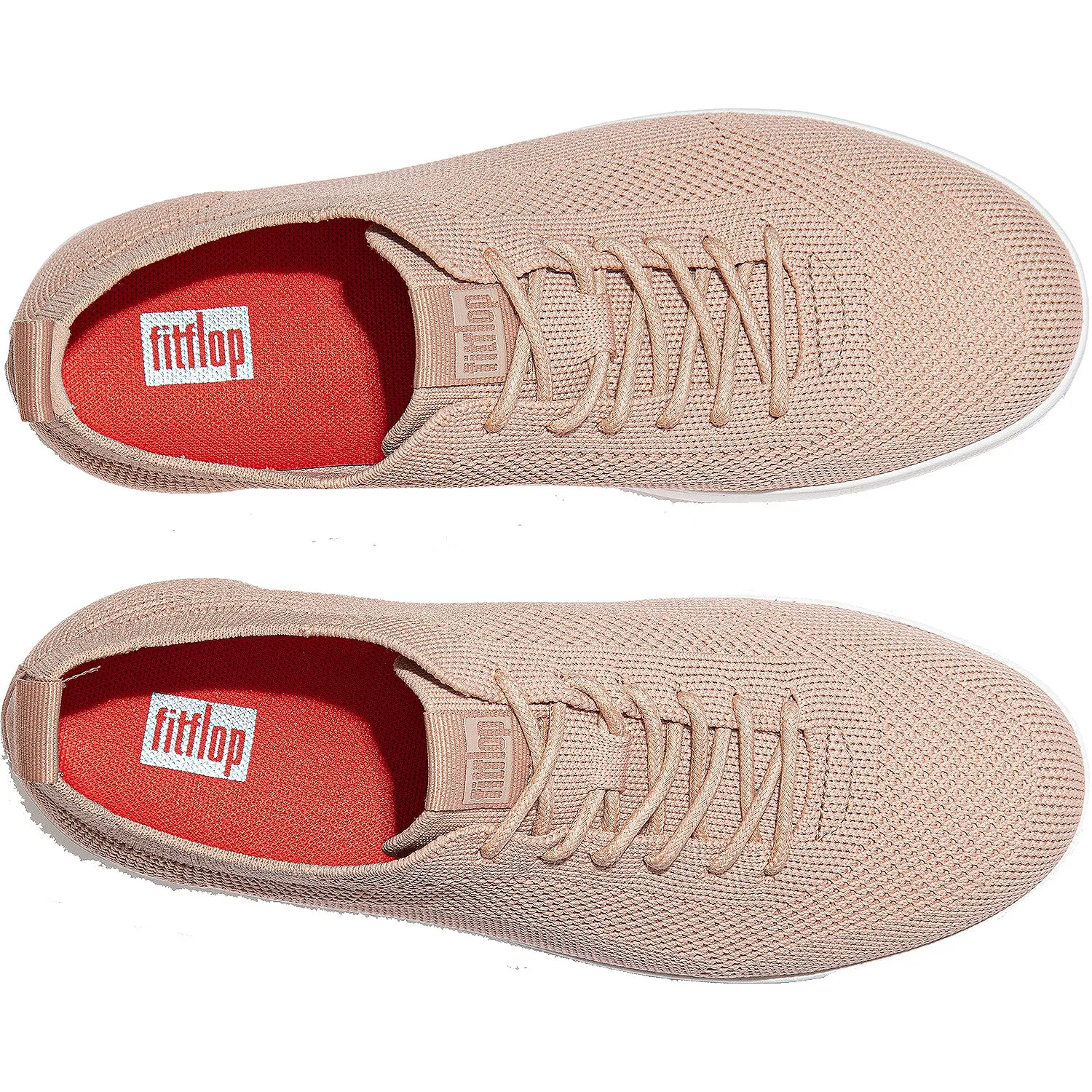 Women's FitFlop Rally Tonal Sneaker Blush Knit Fabric