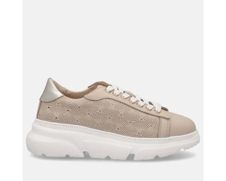 Women's Perforated Leather Frau Sneakers