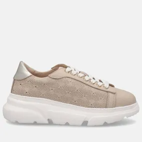 Women's Perforated Leather Frau Sneakers