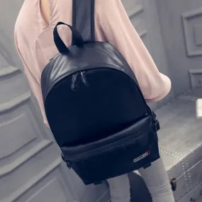 Women's Vintage Designer PU Leather Backpack School Bag Casual Style