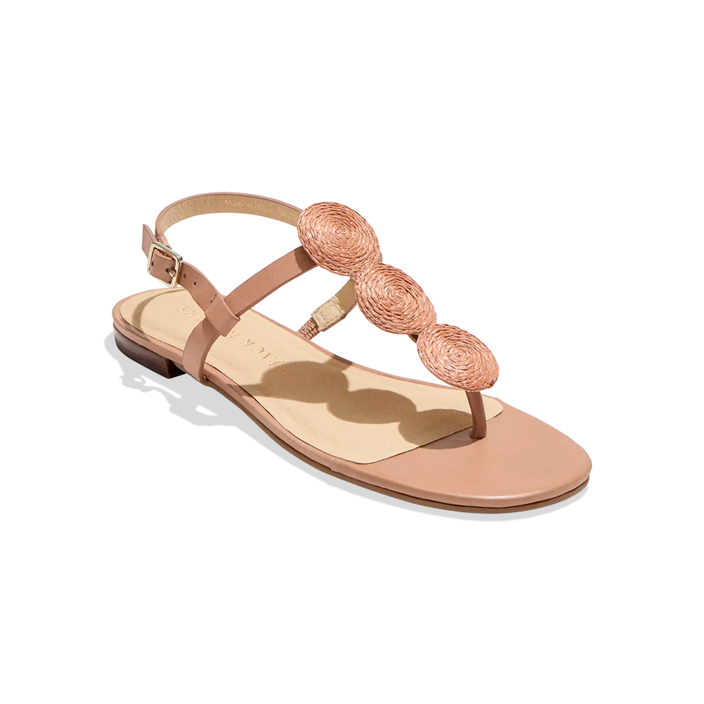 Worth Raffia Flat Sandal