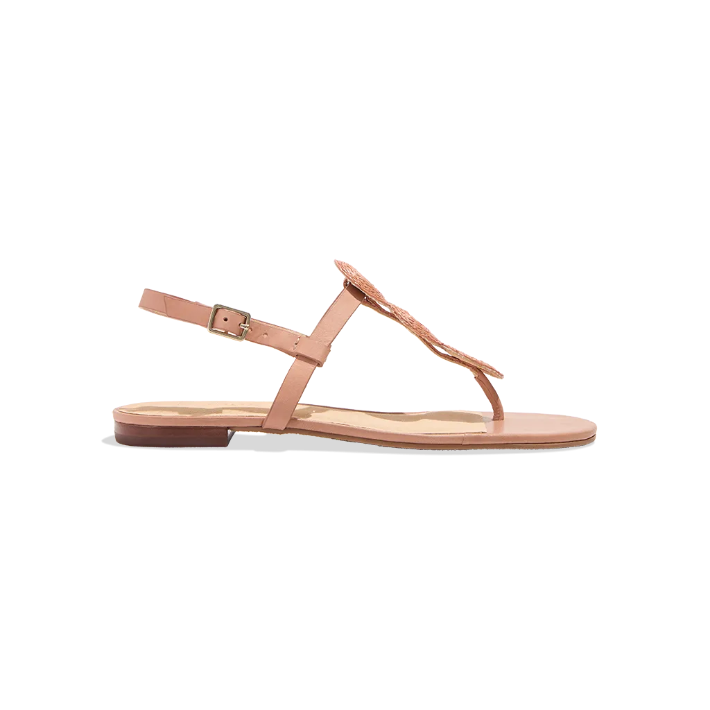 Worth Raffia Flat Sandal