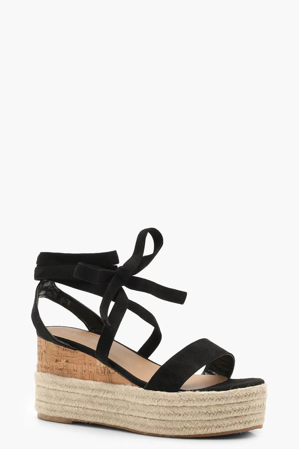 Wrap Tie Espadrille Flatform Wedges