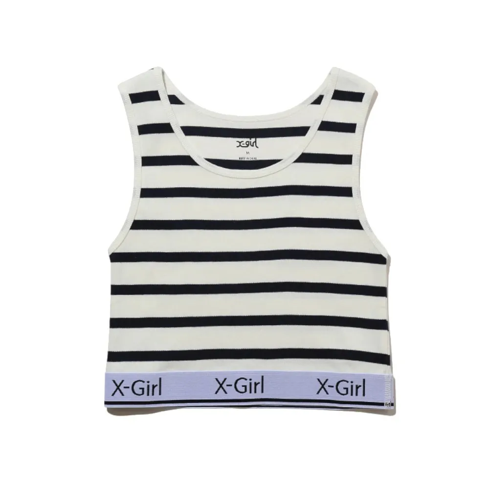 X-girl Stripes Cotton Logo Skater Style Dress