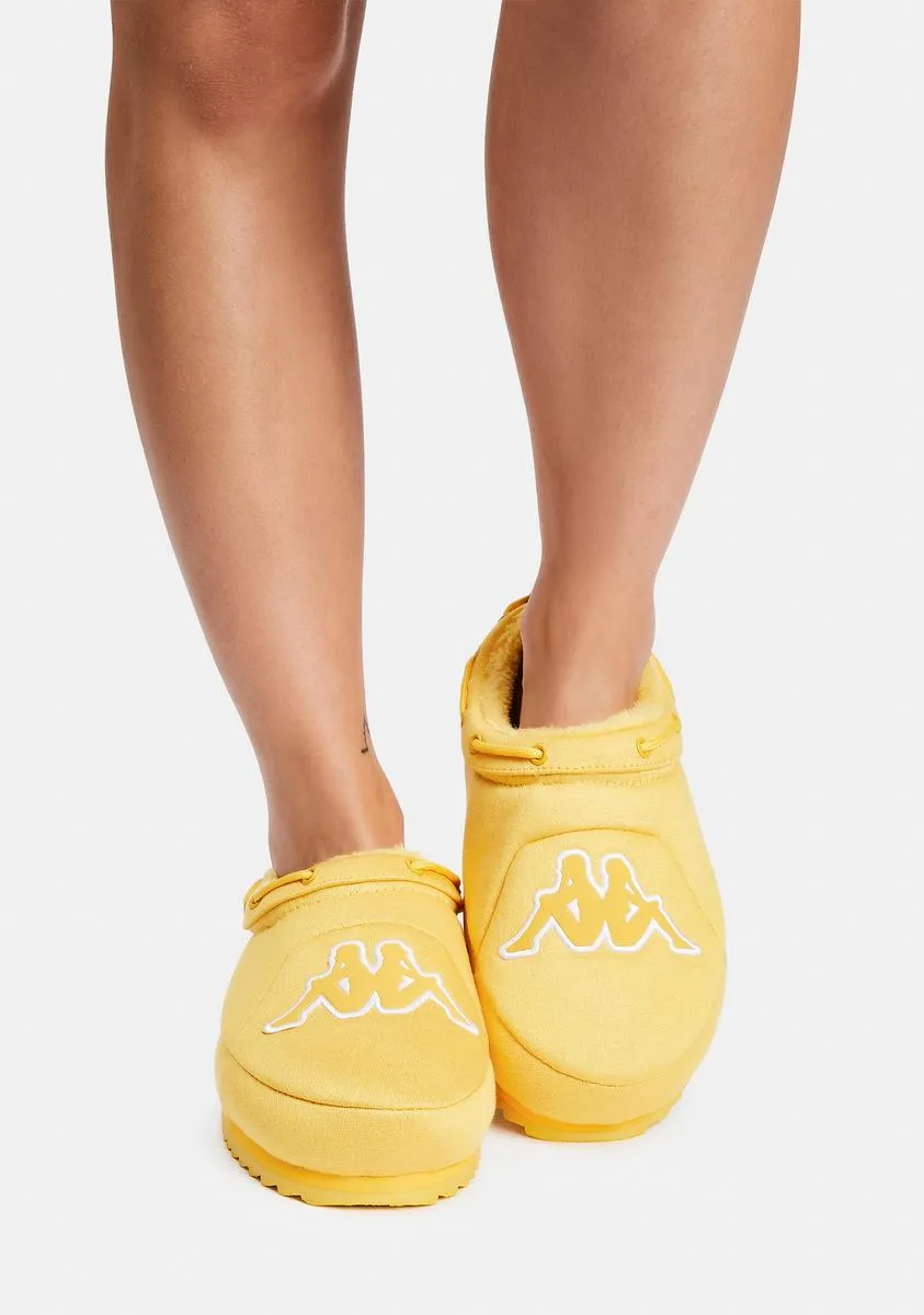 Yellow Logo Slip-On Sneaker Mules