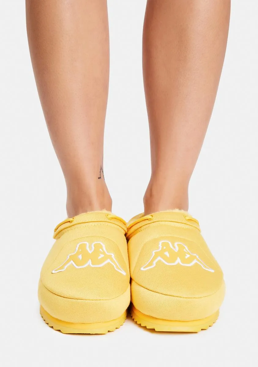 Yellow Logo Slip-On Sneaker Mules