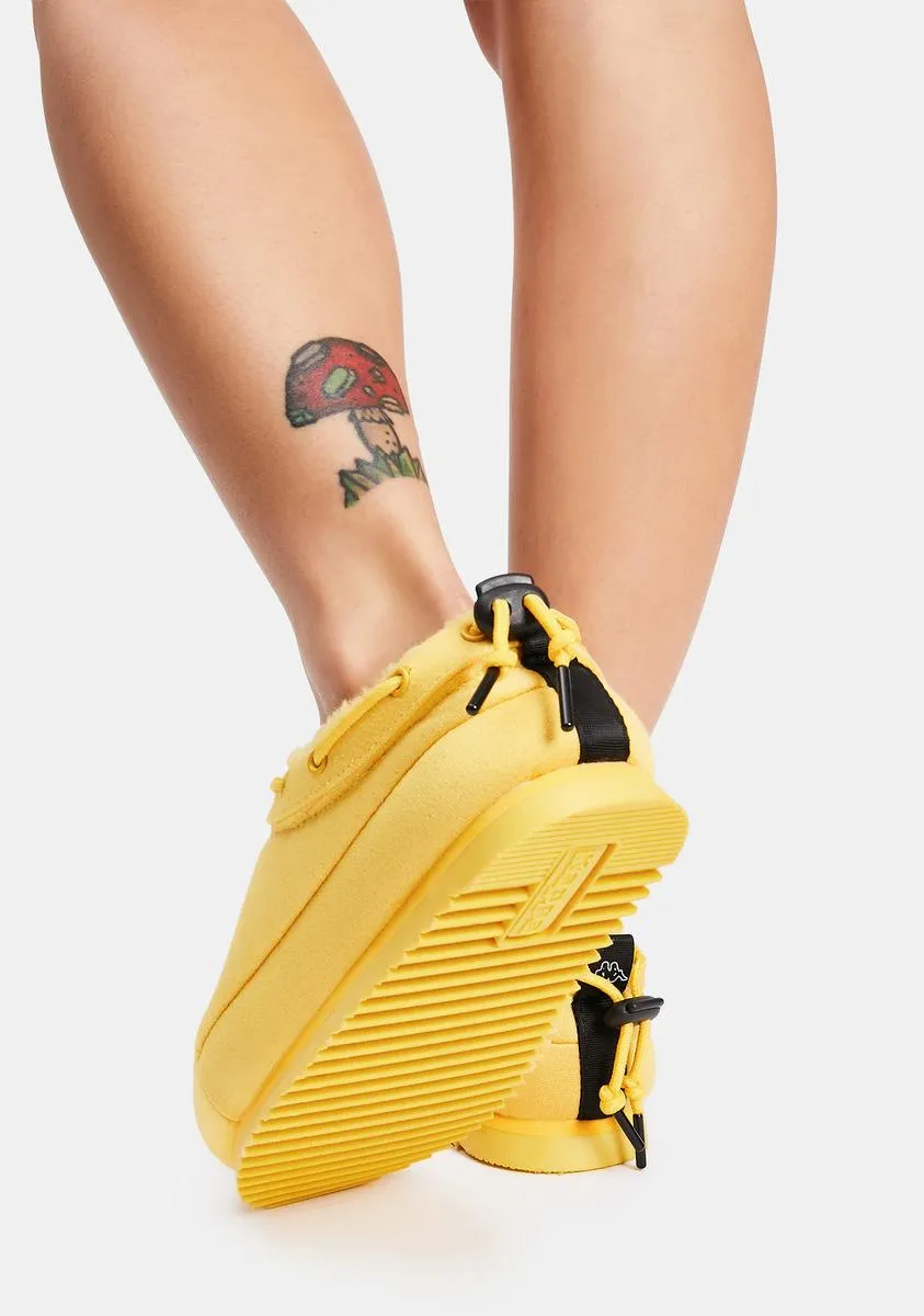 Yellow Logo Slip-On Sneaker Mules