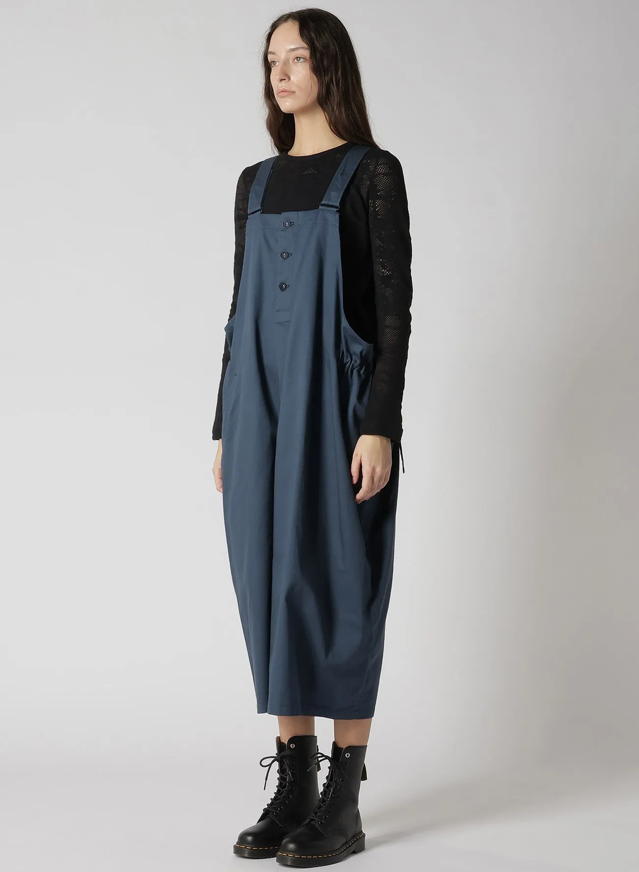 [Y's BORN PRODUCT] COTTON TWILL SIDE STRAP DRESS