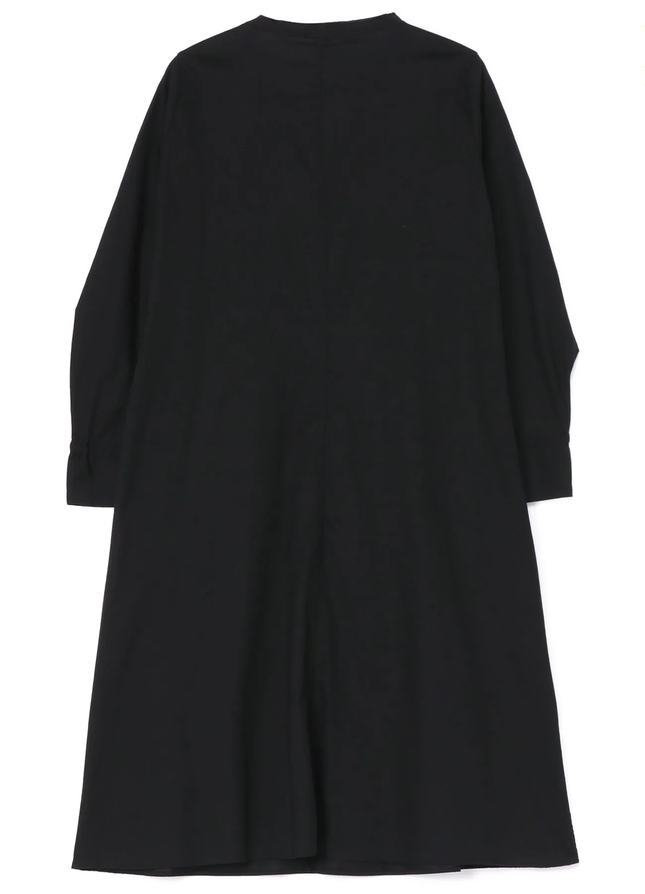 [Y's BORN PRODUCT] THIN COTTON TWILL COLLARLESS A-LINE DRESS