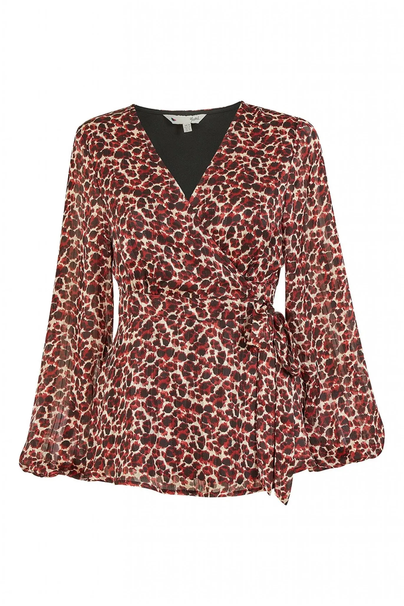 Yumi Leopard Print Wrap Top