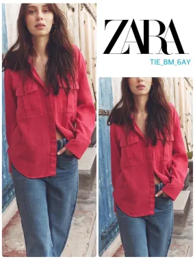 ZARA Linen Shirt with Pockets