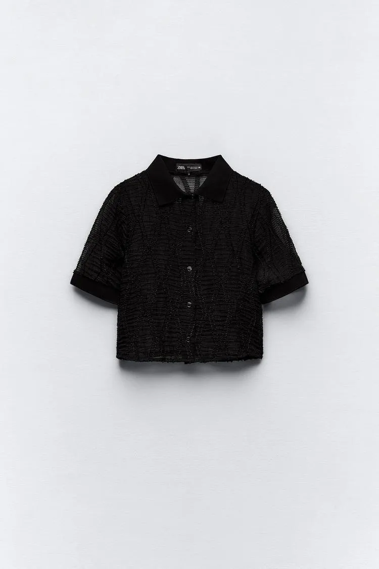 ZARA striped poplin shirt - Shop now at ZARA